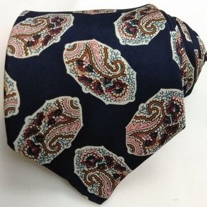 Mens Blue Manhattan 100% Silk Tie Made In The USA